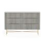 Isabella Flutted 6 Drawer Chest by Condell/Global Home Group | Style Our Home
