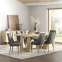 Cara Upholstered Charcoal Dining Chair (2pk) by Condell/Global Home Group | Style Our Home