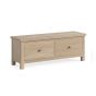 Modern Country Oak White Wash Large 2 Drawer Bench by Condell/Global Home Group | Style Our Home