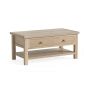 Modern Country Oak White Wash Coffee Table with Shelf by Condell/Global Home Group | Style Our Home