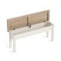 Modern Country Coconut Shallow Storage Bench