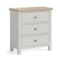 Modern Country Light Grey 3 Drawer Chest by Condell/Global Home Group | Style Our Home
