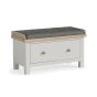 Modern Country Light Grey Hallway Bench with Drawer by Condell/Global Home Group | Style Our Home