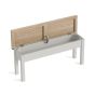 Modern Country Light Grey Shallow Storage Bench