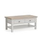 Modern Country Light Grey Coffee Table with Shelf by Condell/Global Home Group | Style Our Home
