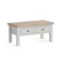 Modern Country Light Grey Coffee Table with Drawers by Condell/Global Home Group | Style Our Home
