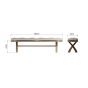 Hoeson 2.0m Cross Leg Dining Bench by Aegon Interiors | Style Our Home