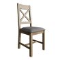 Hoeson Cross Back Dining Chair Grey Check by Aegon Interiors | Style Our Home