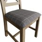 Hoeson Cross Back Dining Chair Grey Check by Aegon Interiors | Style Our Home