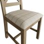 Hoeson Cross Back Dining Chair Natural Check by Aegon Interiors | Style Our Home