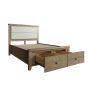 Hoeson 4'6 Fabric Headboard with Drawer Footboard by Aegon Interiors | Style Our Home