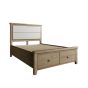 Hoeson 4'6 Fabric Headboard with Drawer Footboard by Aegon Interiors | Style Our Home