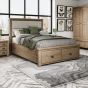 Hoeson 4'6 Fabric Headboard with Drawer Footboard by Aegon Interiors | Style Our Home