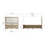 Hoeson 4'6 Fabric Headboard with Drawer Footboard by Aegon Interiors | Style Our Home