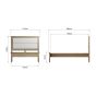 Hoeson 4'6 Fabric Headboard with Low End Footboard by Aegon Interiors | Style Our Home