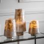 Marbled Large Hurricane Candle Holder by Gallery Living | Style Our Home