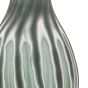 Morella Swirl Hand Carved Glass Vase Sage