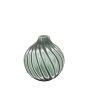 Morella Swirl Hand Carved Glass Vase Sage