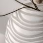 Andorra Handblown Carved Glass Vase White