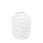 Andorra Handblown Carved Glass Vase White
