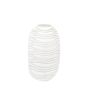 Andorra Handblown Carved Glass Vase White