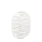 Andorra Handblown Carved Glass Vase White