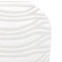 Andorra Handblown Carved Glass Vase White