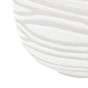 Andorra Handblown Carved Glass Vase White