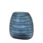 Sintra Handblown Carved Glass Vase Ink