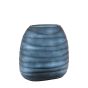 Sintra Handblown Carved Glass Vase Ink