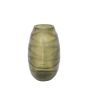 Sintra Handblown Carved Glass Vase Olive