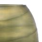 Sintra Handblown Carved Glass Vase Olive