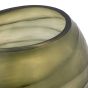 Sintra Handblown Carved Glass Vase Olive