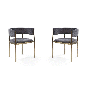 Envie II Dining Chair - Set of 2 - Giselle Dark Charcoal by Tommy Franks | Style Our Home