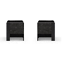 Tunica Bedside Table - Black Oak - Pair by Tommy Franks | Style Our Home