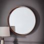 Keaton Round Mirror Walnut - Style Our Home 