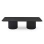 Lantine Coffee Table - Double Pedestal - Black Oak by Tommy Franks | Style Our Home