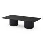 Lantine Coffee Table - Double Pedestal - Black Oak by Tommy Franks | Style Our Home