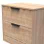 Las Vegas (Black Handles) 2 Drawer Midi Chest in Reed Green & White Welcome Furniture | Style Our Home 