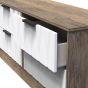 Las Vegas 4 Drawer Bed Box in White Matt & Vintage Oak