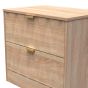 Las Vegas (Black Handles) 2 Drawer Midi Chest in Reed Green & White Welcome Furniture | Style Our Home 