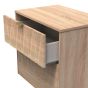 Las Vegas (Black Handles) 2 Drawer Midi Chest in Reed Green & White Welcome Furniture | Style Our Home 