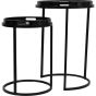 Monochrome Swirl Set of Two Side Tables by Libra | Style Our Home