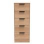 Nashville 5 Drawer Bedside Cabinet in Nebraska Oak by Welcome Furniture | Style Our Home