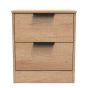 Nashville 2 Drawer Bedside Cabinet in Nebraska Oak by Welcome Furniture | Style Our Home