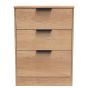 Nashville-3 Drawer Bedside Cabinet in Nebraska Oak by Welcome Furniture | Style Our Home