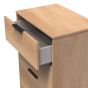 Nashville-3 Drawer Bedside Cabinet in Nebraska Oak by Welcome Furniture | Style Our Home