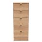 Nashville 5 Drawer Bedside Cabinet in Nebraska Oak by Welcome Furniture | Style Our Home