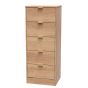 Nashville 5 Drawer Bedside Cabinet in Nebraska Oak by Welcome Furniture | Style Our Home