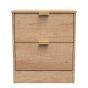 Nashville 2 Drawer Bedside Cabinet in Nebraska Oak by Welcome Furniture | Style Our Home
